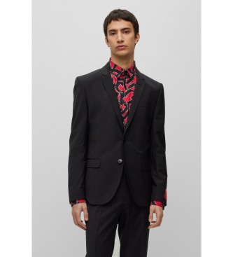 HUGO para hombre. 50450994 Traje Arti Hesten negro (46), Casual, Fiesta, Lana, Manga larga