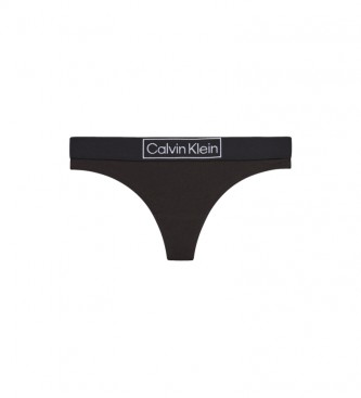 Calvin Klein para mujer. 000QF6774E Tanga Reimagined Heritage negro (M), Homewear, Algodón Orgánico, Sostenible