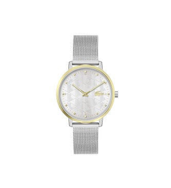 Lacoste para mujer. 2001286 Reloj Analógico Crocorigin plateado (OSFA), Plata, Casual, Brazalete, Acero Inoxidable