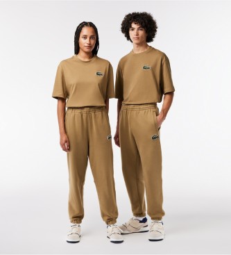 Lacoste unisex. XH0075_SIX Pantalón de chándal Jogger Felpa marrón (S), Casual, Algodón, Sostenible, Lacoste outlet 2024.