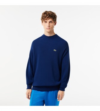 Lacoste para hombre. AH0532_F9F Jersey relaxed fit en lana marino (XL), Casual, Manga larga, Lacoste outlet 2024.