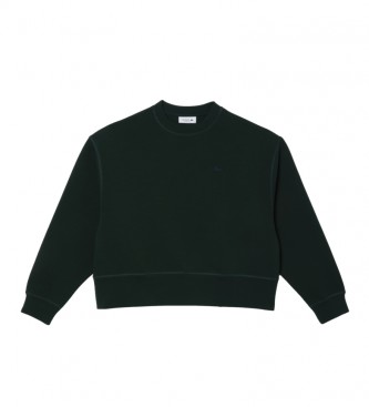 Lacoste para mujer. SF5614_YZP Sudadera Lisa Logo verde (36), Casual, Algodón, Manga larga, Lacoste outlet 2024.