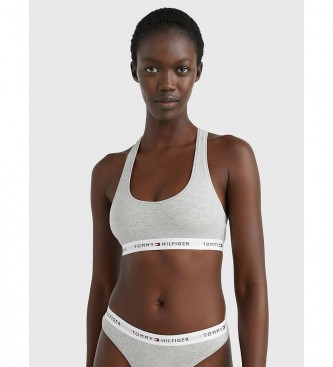 Tommy Hilfiger para mujer. UW0UW03820 Sujetador Bralette Icons sin relleno gris (L), Homewear, Algodón