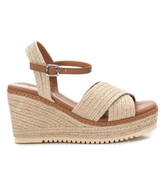Refresh para mujer. 171543 Sandalias 171543 beige -Altura cuña 8cm- (40), Marrón, 5 a 8cm, Hebilla, Casual, Refresh outlet 2024.