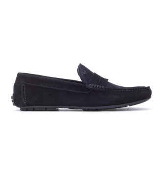 Martinelli para hombre. 1411-2496X Mocasines de Piel Pacific marino (45), Plano, Ninguno, Casual, Clásico