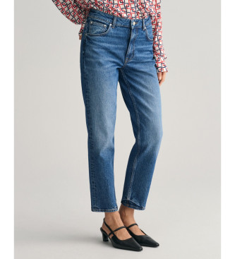 Gant para mujer. 4100181 Jeans tobilleros con pernera recta azul (27), Casual, Algodón, Denim