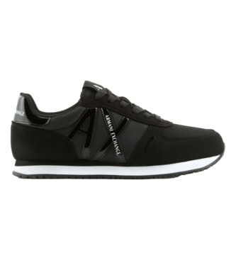 Armani Exchange para mujer. XDX031XV137K001 Zapatillas Logo negro (39), Plano, Cordones, Casual