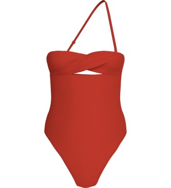 Bañador Structured Twist rojo (M), Beachwear, Nylon, Calvin Klein outlet 2024.