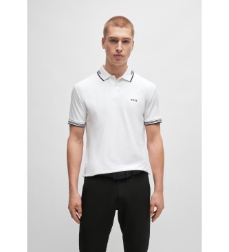 BOSS para hombre. 50506193 Polo Paul blanco (M), Casual, Algodón, Manga corta