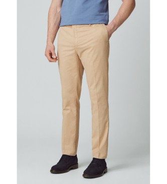 Hackett London para hombre. HM212487 Pantalón Chino Kensington beige (31/30), Casual, Algodón