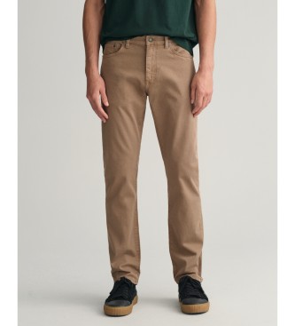 Gant para hombre. 1000263 Pantalón Regular Fit Desert marrón (32/34), Casual, Algodón