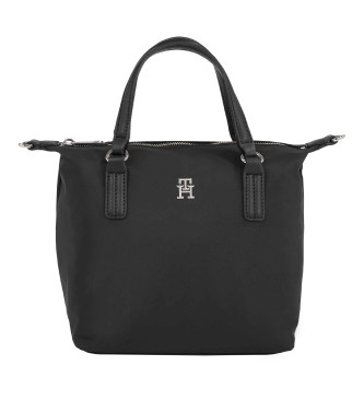 Tommy Hilfiger para mujer. AW0AW15640 Bolso tote Poppy negro (OSFA), Casual, Sostenible, Nylon reciclado