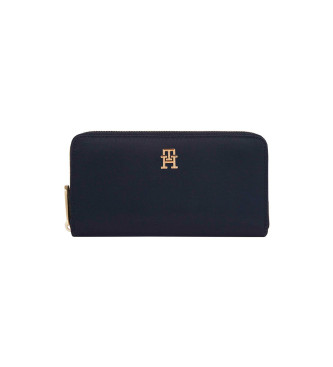 Tommy Hilfiger para mujer. AW0AW15642 Cartera grande con cierre de cremallera marino (OSFA), Casual, Sostenible, Nylon reciclado, Tommy Hilf