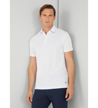 Hackett London para hombre. HM563279 Polo Swim Trim blanco (L), Casual, Algodón, Manga corta