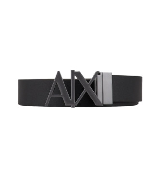 A|X Armani Exchange para hombre. 951017CC50554120 Cinturón de piel negro (28), Casual, Clásico