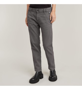 G-Starvoor vrouwen. D25257-D730-1468 Kate boyfriend broek grijs (28/32), Casual, Katoen