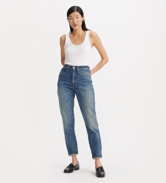 Levi'svoor vrouwen. A5893-0005 Boyfriend blauwe jeans met hoge taille (28/30), Casual, Katoen, Denim