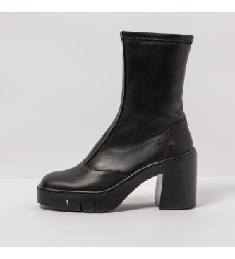 Art para mujer. 119731101003_001 Botines de piel negro -altura tacón: 9cm- (36), 8 a 10cm, Cremallera, Casual