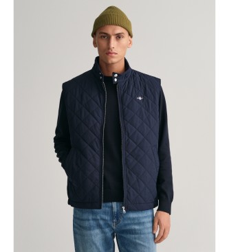Gant para hombre. 7006341 Chaleco Windcheater acolchado marino (S), Casual, Poliéster, Sin mangas / Tirantes