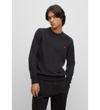 HUGO para hombre. 50475083 Jersey San Cassius negro (L), Casual, Algodón, Manga larga