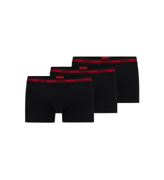 HUGO para hombre. 50492375 Pack 3 Bóxers Triplet Planet negro (S), Homewear, Algodón