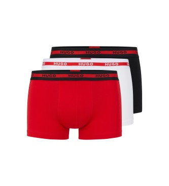 HUGO para hombre. 50492375 Pack 3 Bóxers Triplet Planet rojo, blanco, marino (XXL), Homewear, Algodón, Bronce