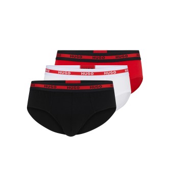Pack 3 Slips Triplet rojo, blanco, marino (M), Homewear, Algodón, HUGO outlet 2024.