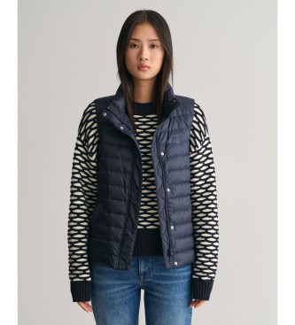 Gant för kvinnor. 4700280 Lättviktsväst i dun marinblå (M), Casual, Återvunnen polyester, Hållbar, Marino
