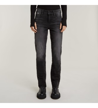 G-Starvoor vrouwen. D23951-D632-G108 Strace Rechte Jeans zwart (29/30), Casual, Katoen, Denim