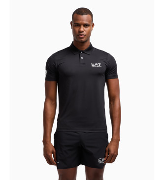 EA7 para hombre. 8NPF23_PJEMZ Polo Sport Ventus 7 negro (XXL), Casual, Deportivo, Tenis/Padel, Poliamida, Manga corta