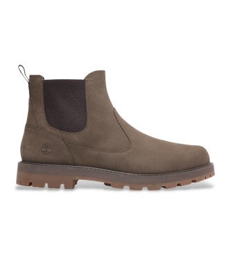Timberland para hombre. TB0A6A4WEM51 Botines Chelsea de piel Britton Road marrón (40), Plano, Ninguno, Casual, Taupe, Sostenible