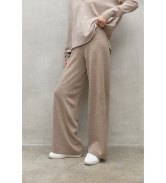 ECOALFvoor vrouwen. MCWGAPACABRI0653W24-389 Cabri beige broek (XS), Casual, Duurzaam, Gerecyclede Wol