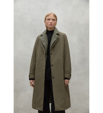 ECOALFvoor vrouwen. MCWGAJKALBER0151W24-106 Albert groen gabardine (M), Casual, Gerecycled polyester, Duurzaam