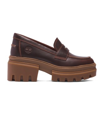 Timberlandvoor vrouwen. TB0A5P1UW011 Bruine leren schoenen Everleigh (37 W), Leer, 5 tot 8 cm, Geen, Casual