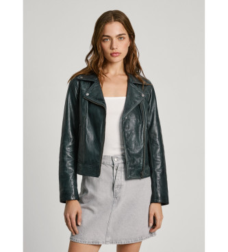 Pepe Jeans para mujer. PL402428 Chaqueta Aurori marino (XS), Casual, Piel