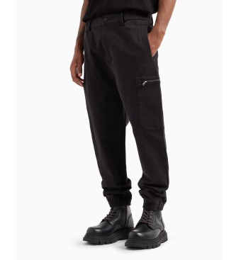 Pantalón Chino cargo jogger negro (34), Casual, Algodón