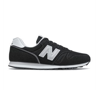 New Balance para hombre. ML373V2 Zapatillas de Piel 373v2 negro (40.5), Plano, Cordones, Casual