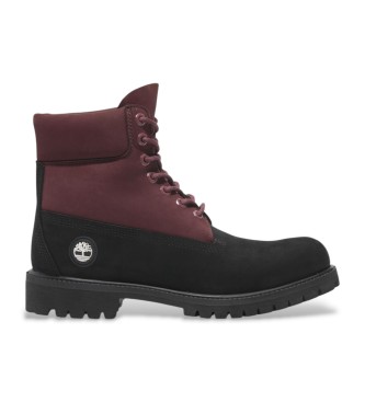 Timberlandvoor mannen. TB0A2P6WEJE1 6 Inch Premium leren laarzen met donkergrijze veters (45 W), Leer, Plat, Casual, Granaatappel, Duurzaam