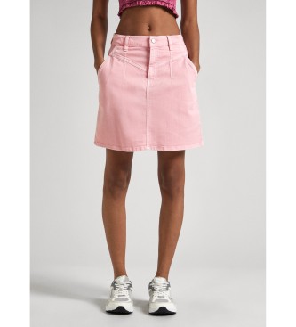 Pepe Jeansvoor vrouwen. PL901117 Korte denim rok roze (S), Casual, Katoen
