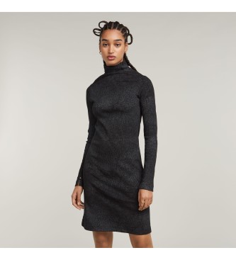 Vestido Coated negro (XS), Casual, Manga larga