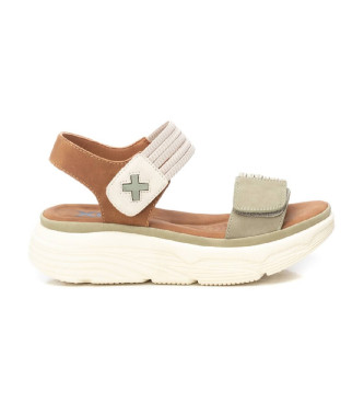 Xtivoor vrouwen. 143986 Sandalen 143986 groen (39), 1 tot 3 cm, Klittenband, Casual