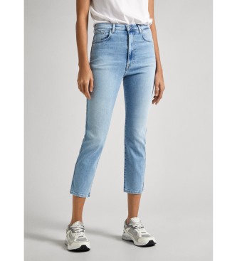 Pepe Jeans para mujer. PL204690PF3 Jeans Slim Uhw 7/8 azul (26), Casual, Algodón, Denim, Sostenible