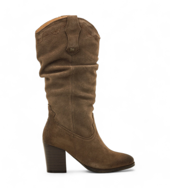 MTNG para mujer. 59803 Botas de Piel Jolie marrón (39), 5 a 8cm, Cremallera, Casual