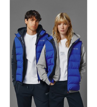 Red Bull Racing x Pepe Jeans unisex. RU400002 Chaleco unisex acolchado con capucha azul (L), Casual, Poliéster