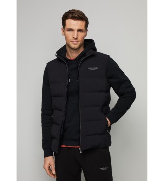 Hackett Londonvoor mannen. HM403071 Hs Sonic vest zwart (L), Casual, Polyester