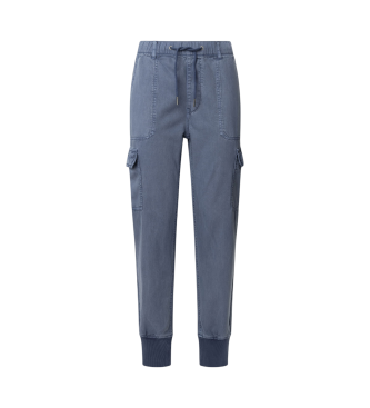 Pepe Jeans para mujer. PL211811 Pantalón jogger New Crusade azul (S), Casual, Algodón, Sostenible