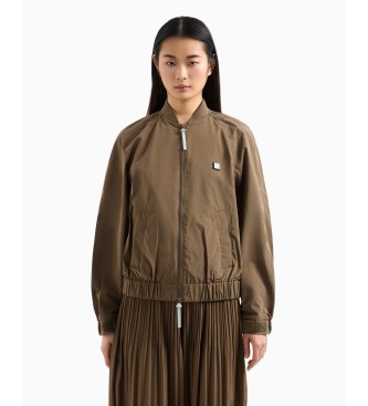 Armani Exchangevoor vrouwen. XW000217AF10853U6199 Bomberjack met functionele details bruin (XS), Casual, Polyamide