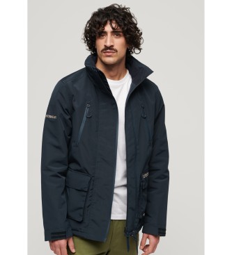 Superdryvoor mannen. M5011894A Ultimate windjack marine (S), Casual, Polyester, Lange mouwen, Marineblauw
