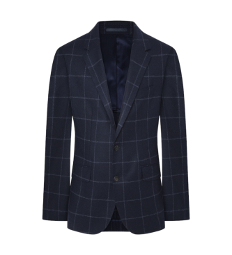 Hackett Londonvoor mannen. HM470548 Marine Schaduwjack (42/34), Casual, Feest, Wol, Klassiek, Lange mouwen, Marineblauw