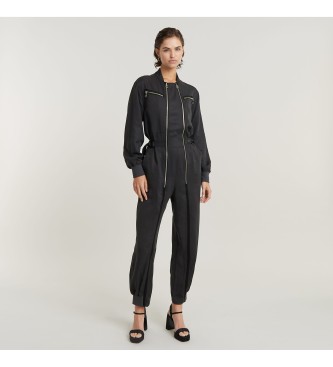 G-Starvoor vrouwen. D24587-D521-860 Overall Ritssluiting Breed Grijs (S), Casual, Lange mouwen, Lyocell